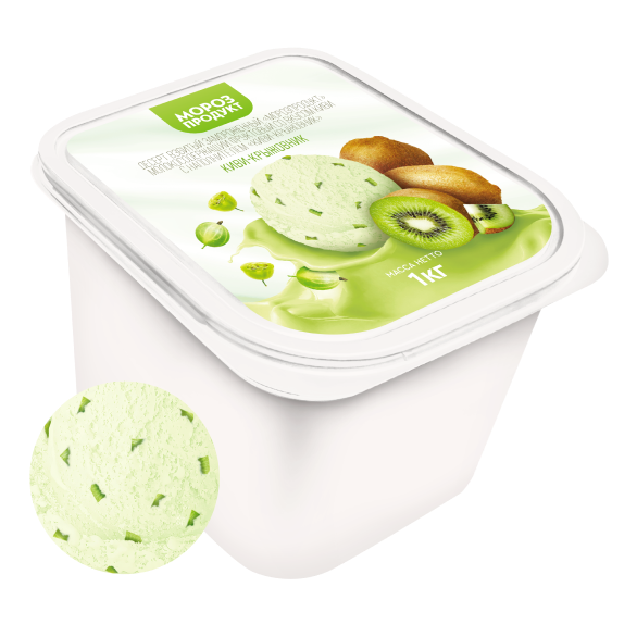 «MOROZPRODUCT» kiwi-gooseberry dessert whipped in ditches